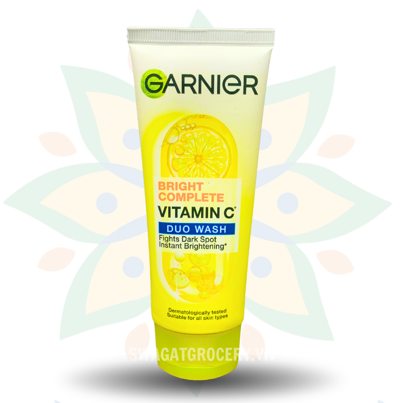 Sữa Rửa Mặt Garnier Skin Naturals Bright Complete Vitamin C Duo Wash 100g