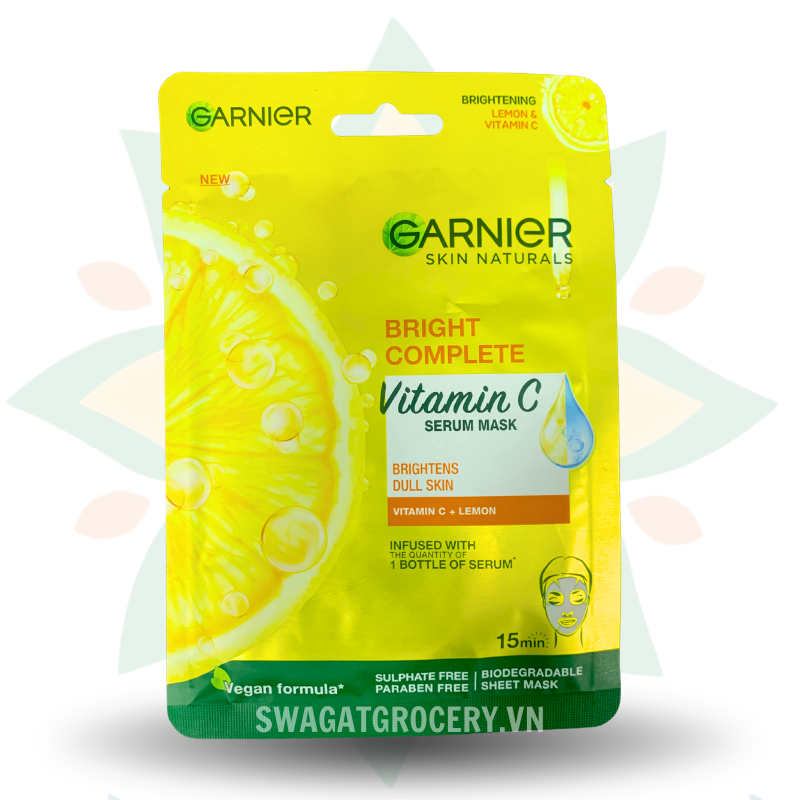 Mặt Nạ Tinh Chất Vitamin C - Garnier Skin Naturals Serum Sheet Mask Bright Complete Vitamin C 28g