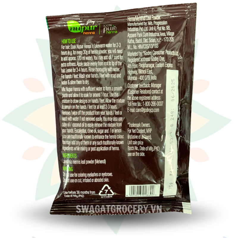 Bột Lá - Godrej Nupur Henna Mehndi 65g