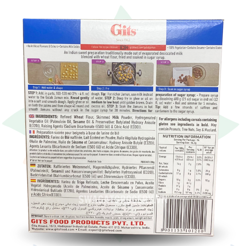 Bột làm bánh GITS GULAB JAMUN DESERT MIX 200GR