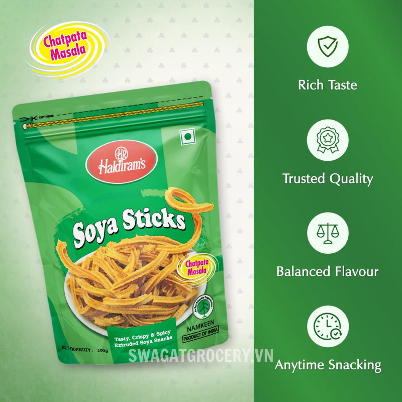 Bánh Snack HALDIRAM SOYA STICKS 200GM