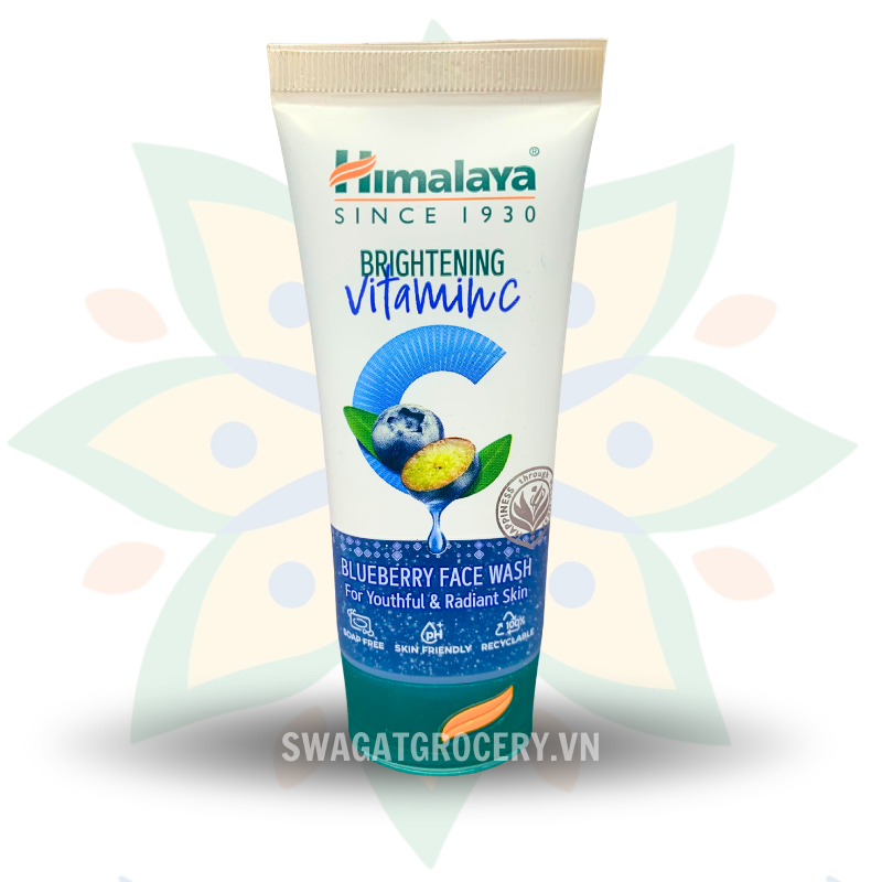 Sữa Rửa Mặt Sáng Da Việt Quất Himalaya Blueberry Brightening Face Wash With Vitamin C 50ml
