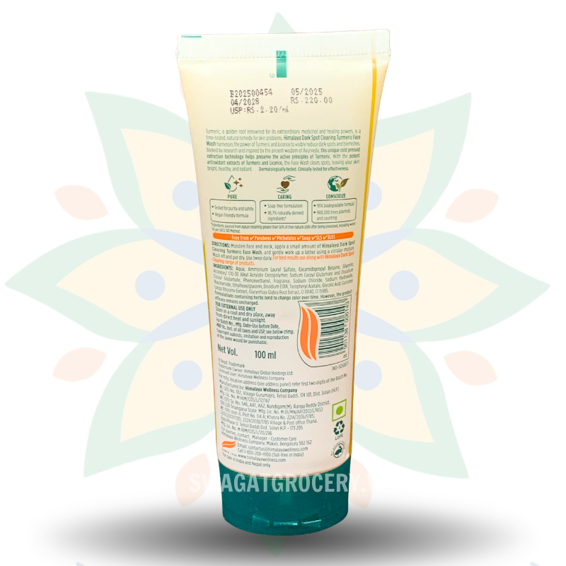 Sữa Rửa Mặt Nghệ Mờ Thâm Himalaya Dark Spot Clearing Turmeric Face Wash 100ml