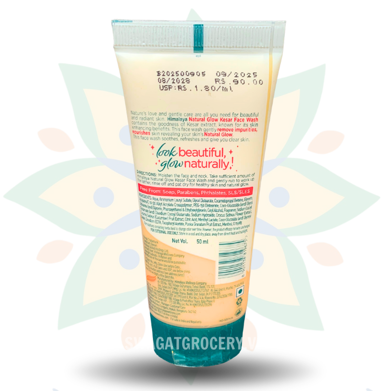 Sữa Rửa Mặt Sáng Da Nhụy Hoa Nghệ Tây Himalaya Natural Glow Kesar Face Wash