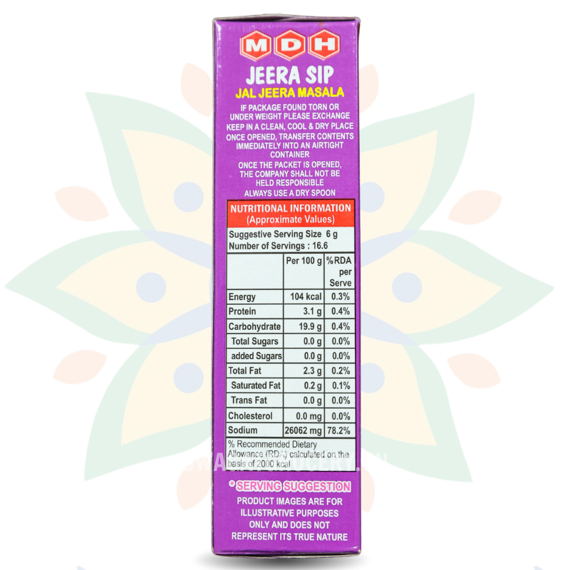 Bột gia vị MDH JAL JEERA SIP 100GR
