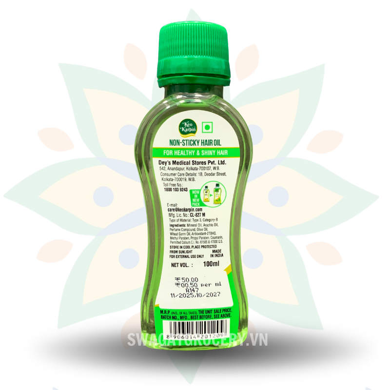 Dầu Dưỡng Tóc Keo Karpin Light Hair Oil 100ml