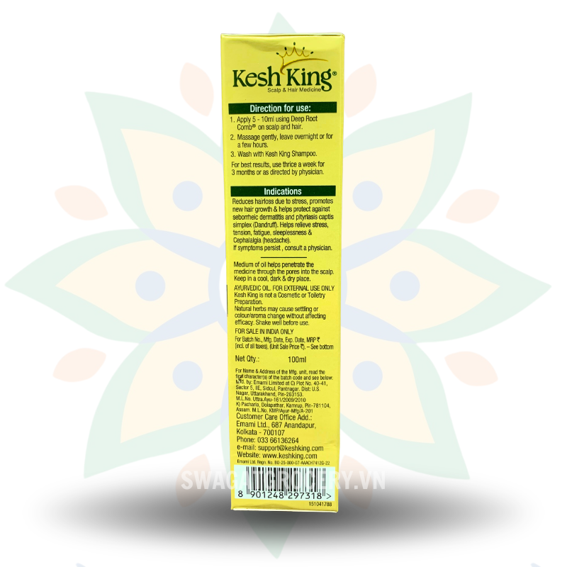 Dầu Tóc Thảo Dược Kesh King Ayurvedic Hair Oil 100ml