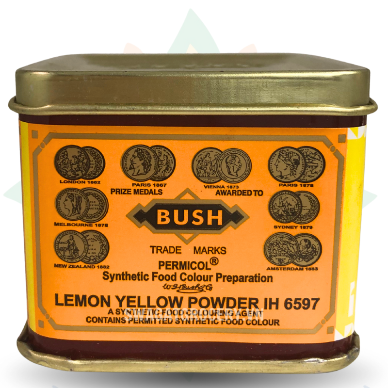 Phẩm màu vàng chanh BUSH LEMON YELLOW POWDER 100GR