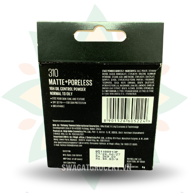 Phấn nén Maybelline New York Fit Me 6g