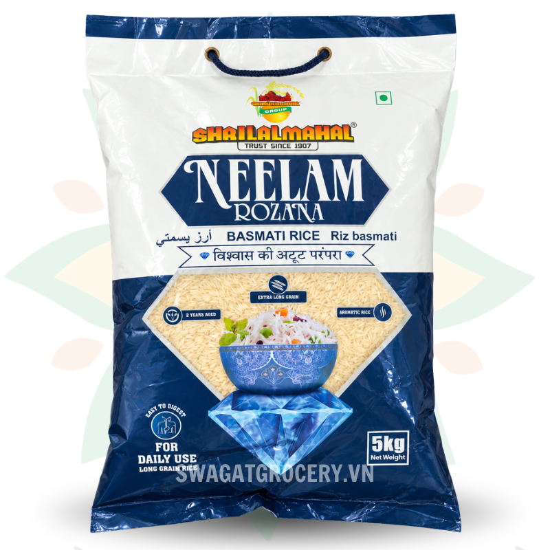 Gạo Basmati - NEELAM BASMATI RICE - 5KG