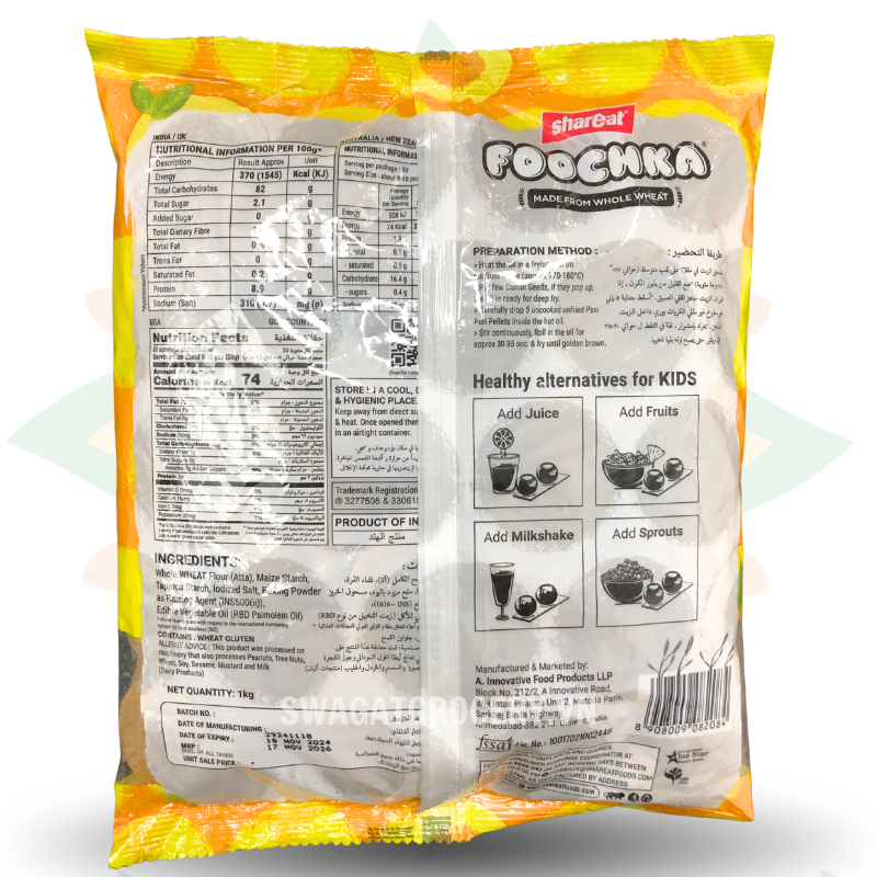 Bánh Phồng chiên FOOCHKA PANI PURI SHAREAT 1KG