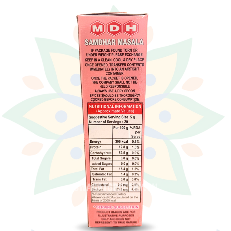 Bột gia vị MDH SAMBHAR MASALA 100GR
