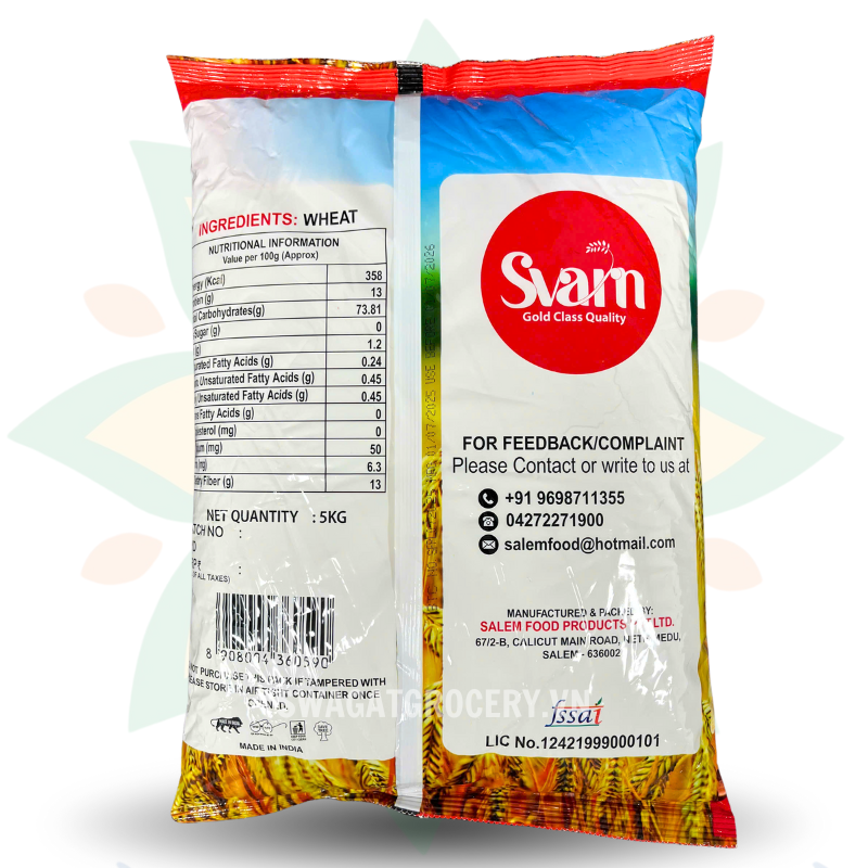 Bột Mỳ Nguyên Cám SVARN CHAKKI ATTA 5KG