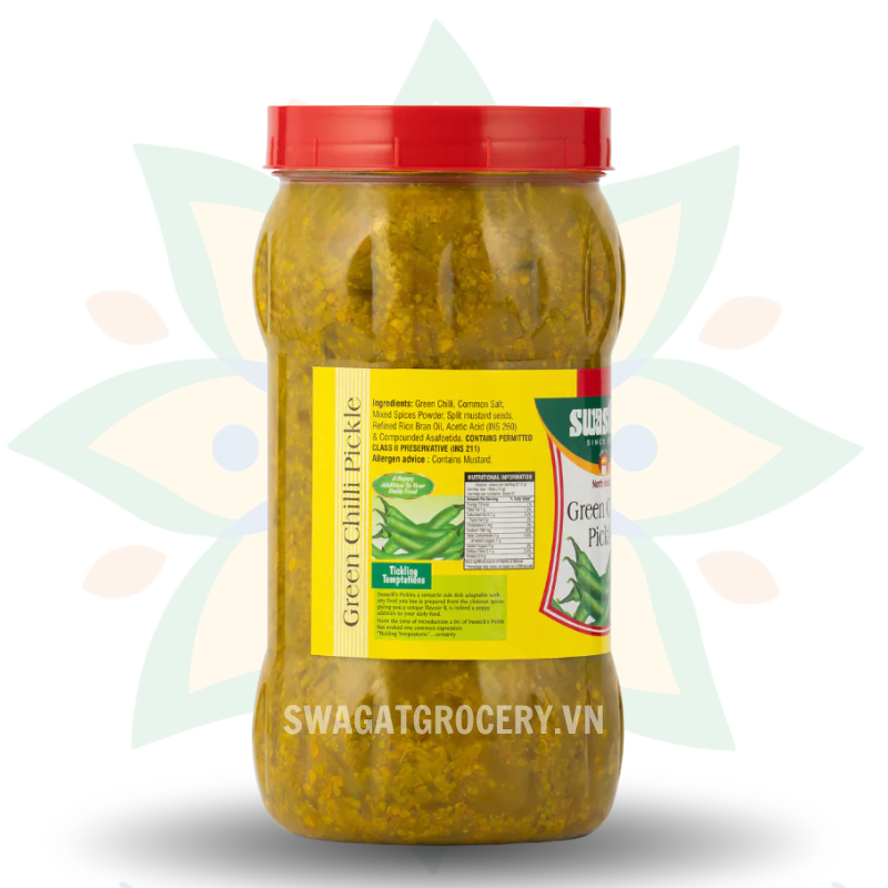 Sốt Ớt Xanh SWASTIKS GREEN CHILLI PICKLE 1KG