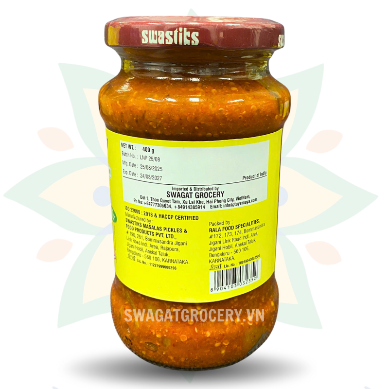 Sốt Chanh SWASTIKS LIME PICKLE 400GR