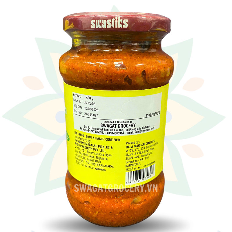 Sốt Xoài Avakai SWASTIKS MANGO AVAKAYA PICKLE 400Gr
