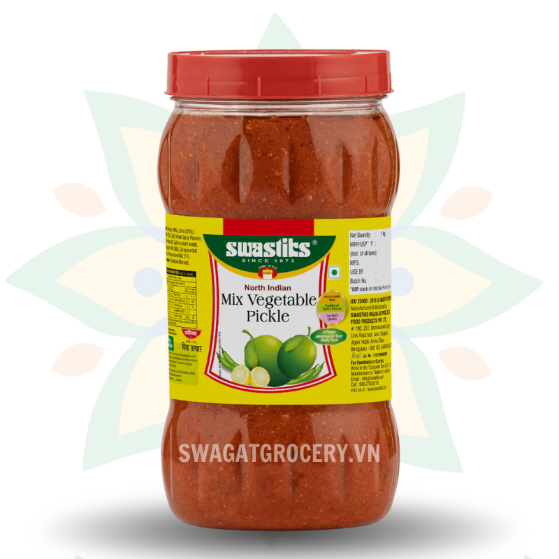 Sốt rau củ hỗn hợp SWASTIKS MIXED VEGETABLE PICKLE 1KG