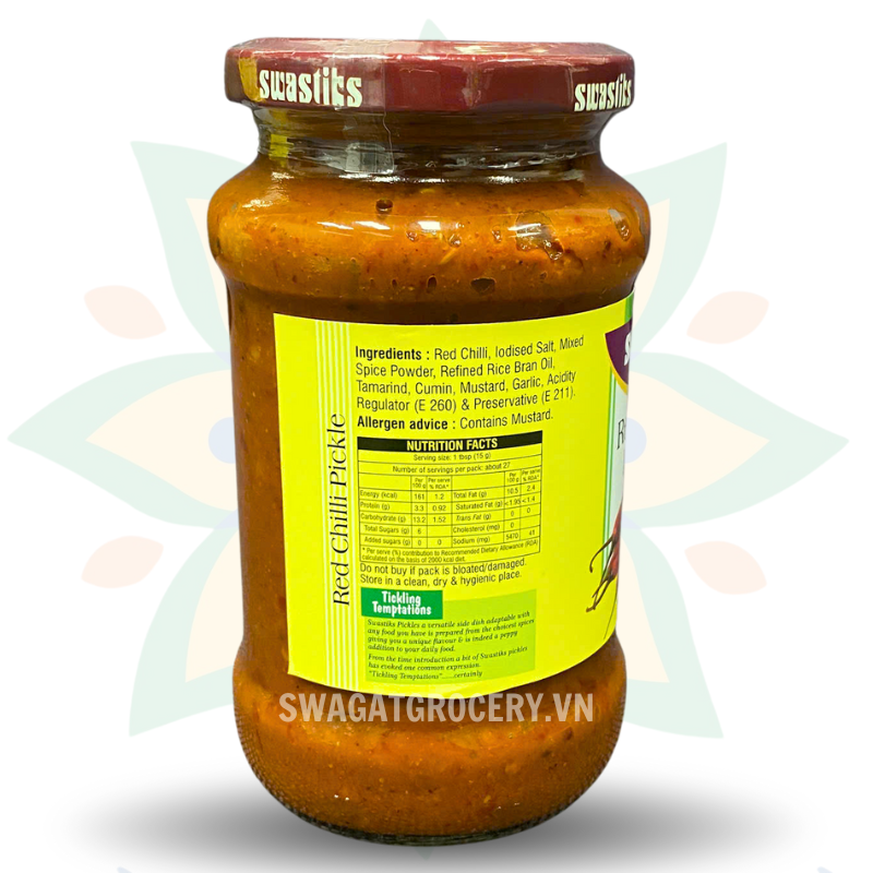 Sốt Ớt Đỏ SWASTIKS RED CHILLI PICKLE 400GR