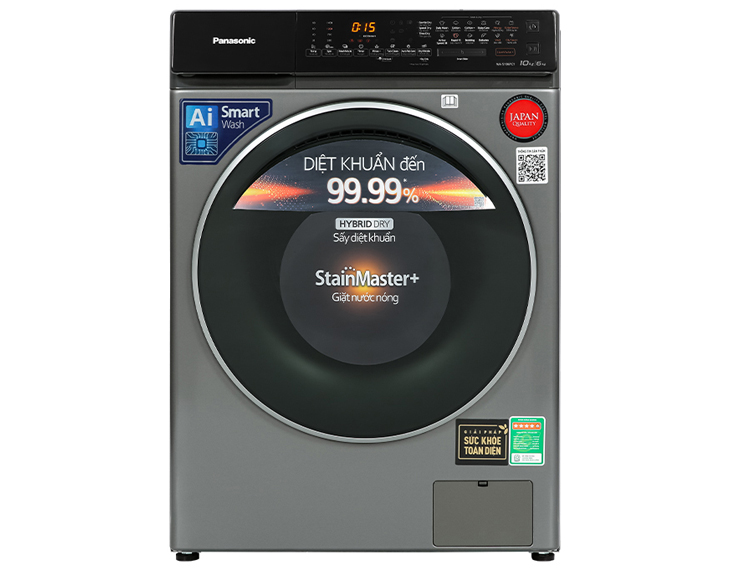 Máy giặt sấy Panasonic Inverter giặt 10 kg - sấy 6 kg NA-S106FC1LV