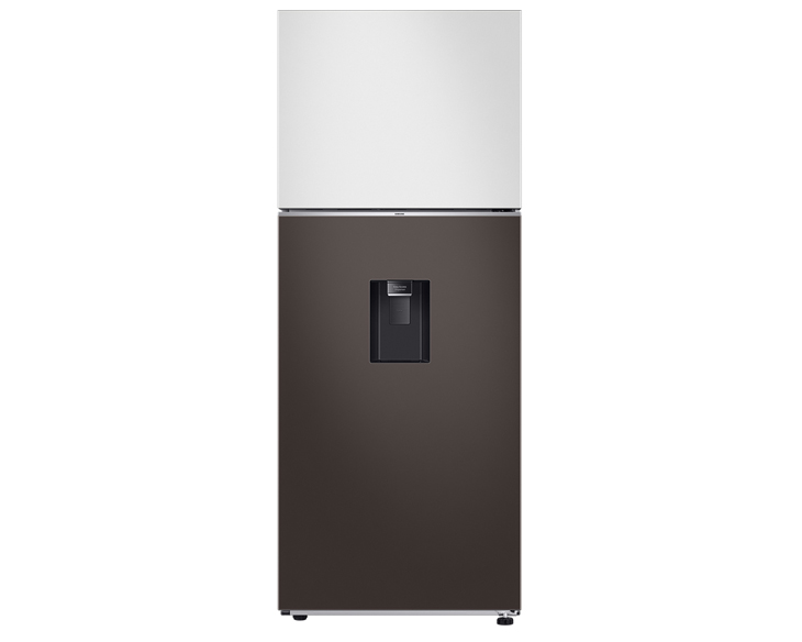 Tủ lạnh Bespoke Samsung Inverter 406 lít RT42CB6784C3SV (Trắng/Nâu)