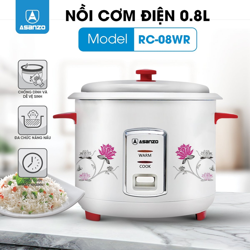 Nồi cơm nắp rời Asanzo RC-08WR