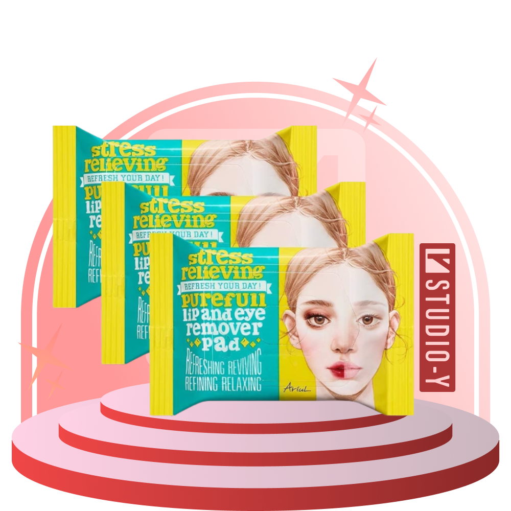Miếng làm sạch ARIUL LIP & EYE REMOVER PAD (18g = 10 miếng)