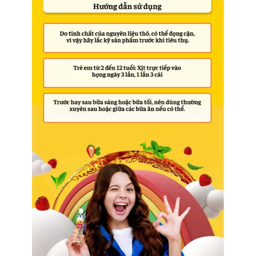 Xịt họng keo ong cho bé Koala Land Propolis Spray