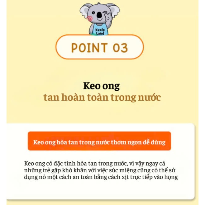 Xịt họng keo ong cho bé Koala Land Propolis Spray