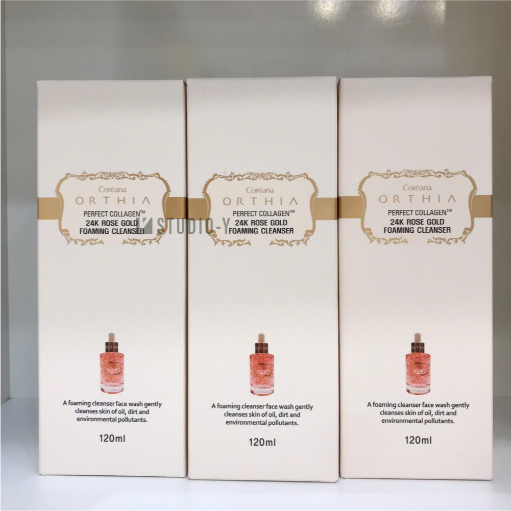 Sữa rửa mặt hoa hồng & vàng 24K COREANA ORTHIA PERFECT COLLAGEN 24K ROSE GOLD FOAMING CLEANSER