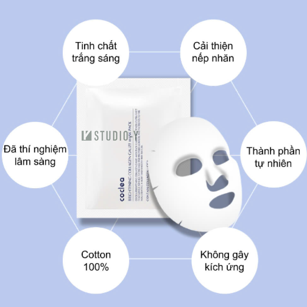 [HOT] Mặt nạ COCLEA BRIGHTING COLLAGEN GAUZE MASK PACK (5 miếng)