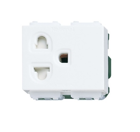 WEV1181SW - Ổ cắm đơn 3 chấu Panasonic, Dòng Wide, Màu trắng