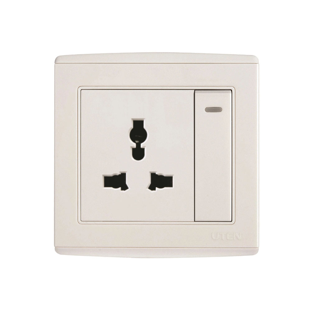 V4.0GK11Z13/N - Bộ ổ cắm đa năng và công tắc 1 chiều Uten