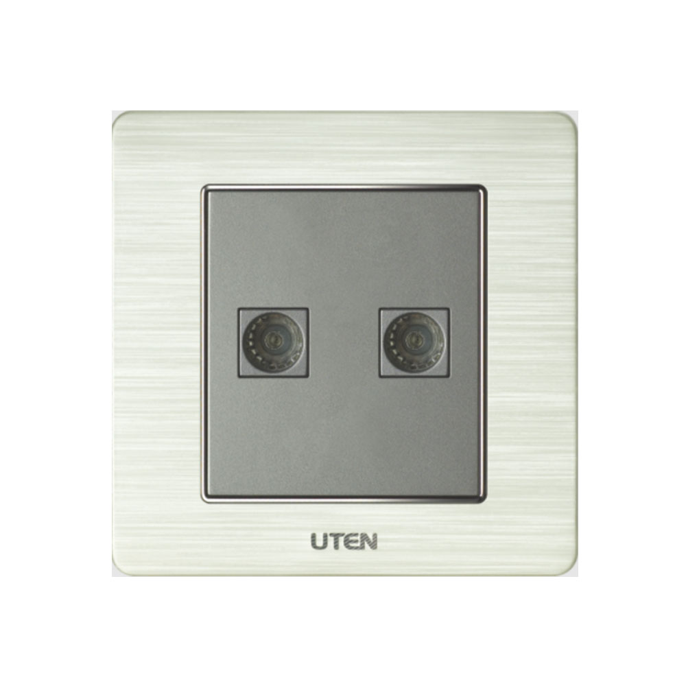 V6.0G-2TV - Bộ ổ cắm TV đôi Uten