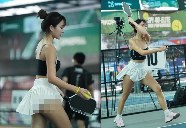 Clip Tiktoker Emkimsayhi gọi vốn lộ liễu trên sân pickleball lộ clip nóng