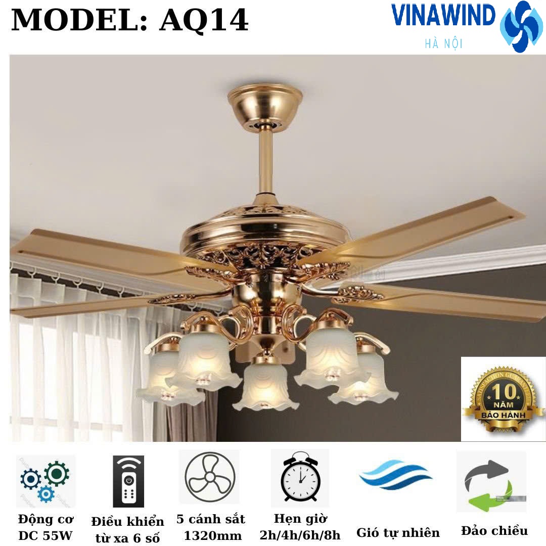 Mua quạt trần trang trí có đèn giá rẻ tại Hà Nội