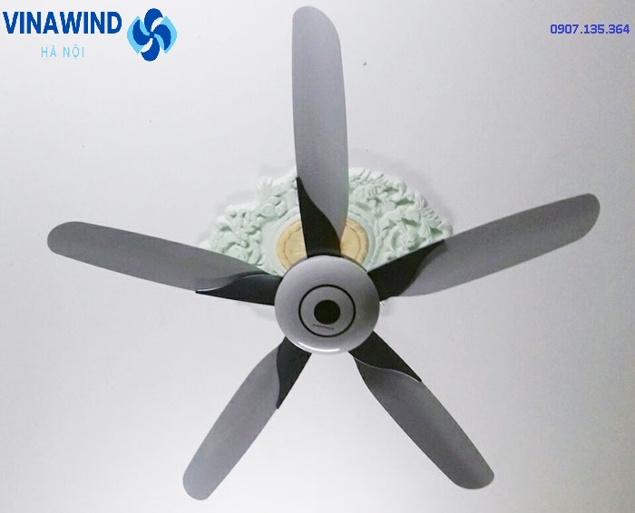 Thông số kỹ thuật quạt trần Vinawind QT-1500X, 5 cánh điều khiển từ xa
