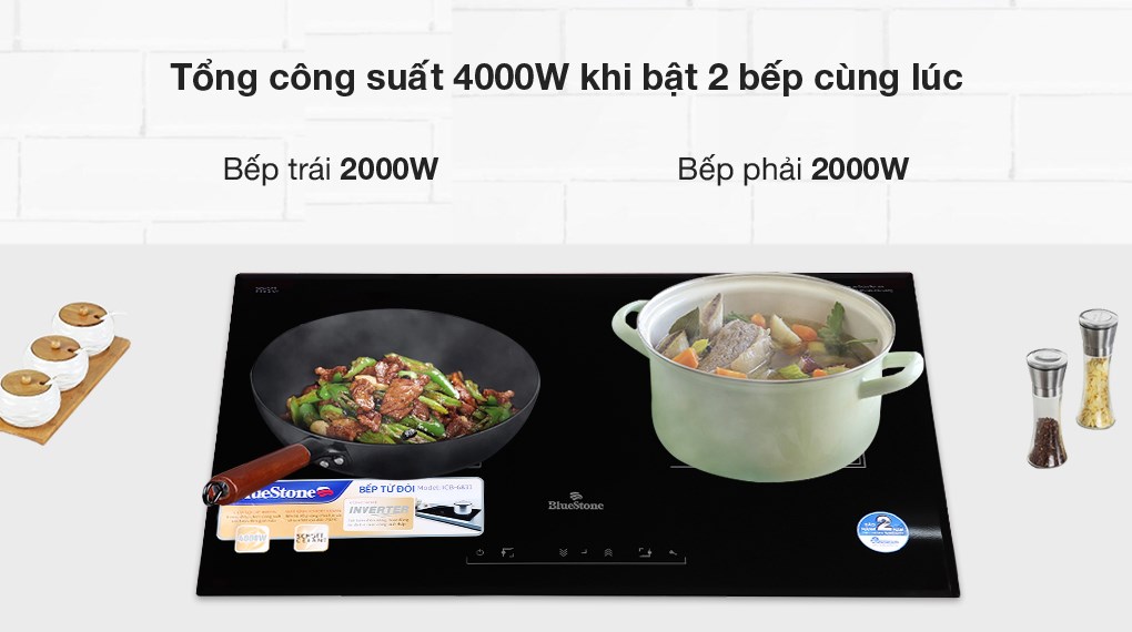 Bếp Từ Đôi BlueStone ICB-6833-4000W