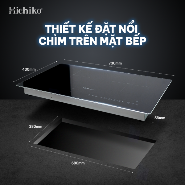 Bếp từ đôi Hichiko