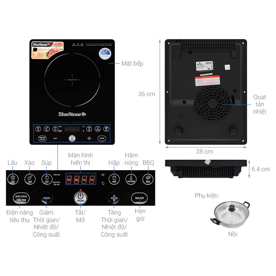 Bếp Từ Đơn BlueStone ICB-6609-2000W