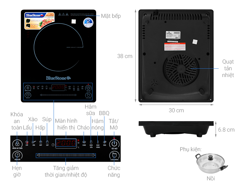 Bếp Từ Đơn BlueStone ICB-6619 2000W