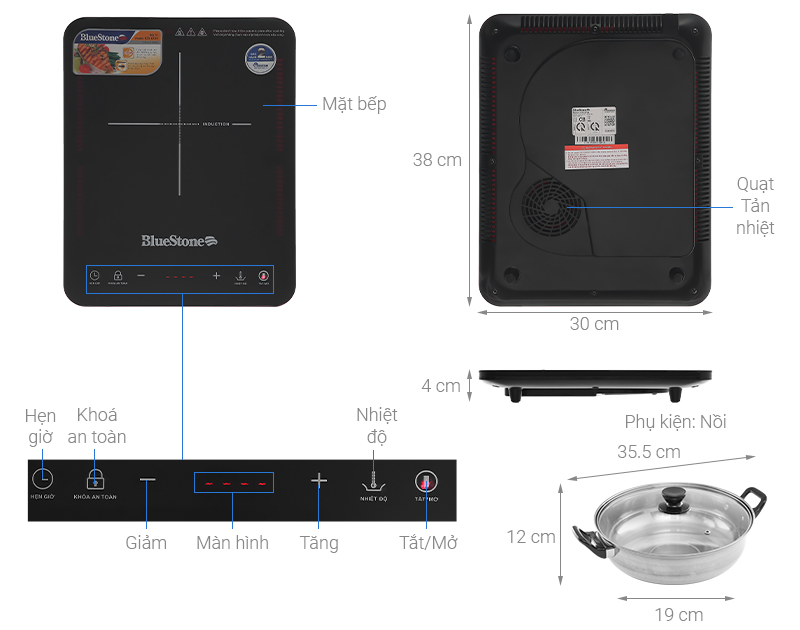 Bếp Từ Đơn BlueStone ICB-6725 2000W