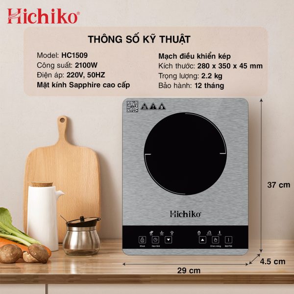 Bếp từ đơn Hichiko HC1509 công suất 2100W