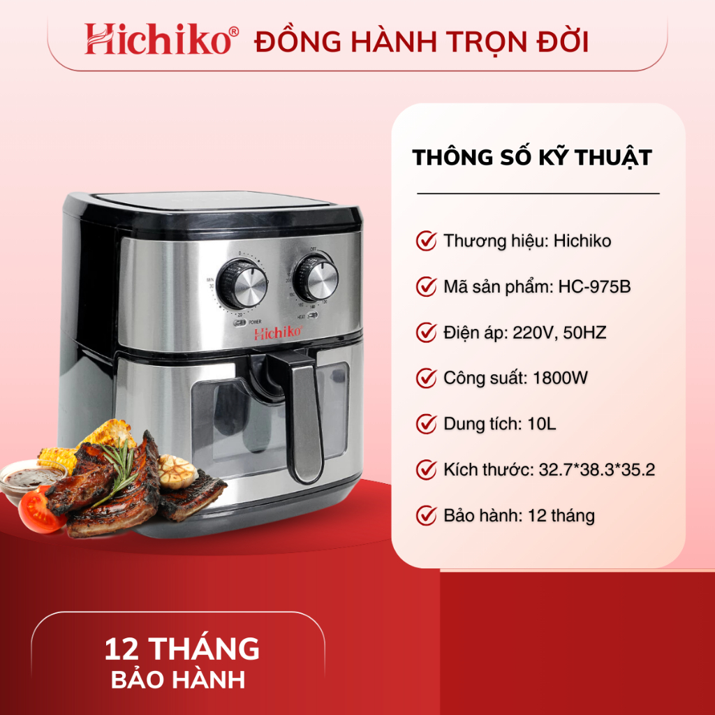 Nồi chiên không dầu Hichiko HC 975B