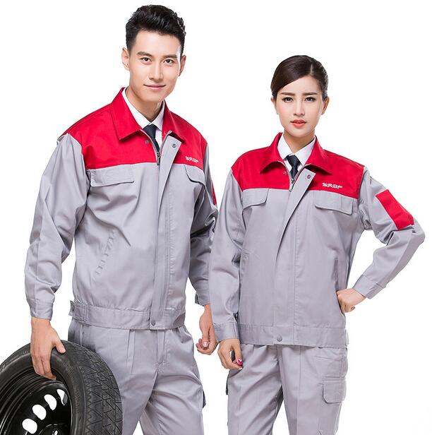 Quần áo bảo hộ lao động màu ghi đỏ