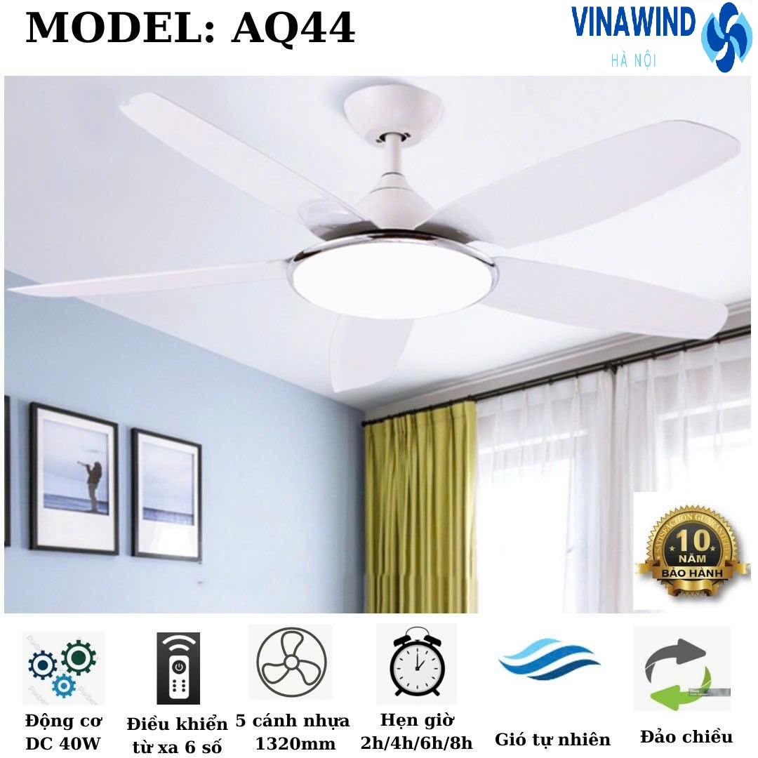 Quạt trần trang trí phòng khách có đèn AQ-44