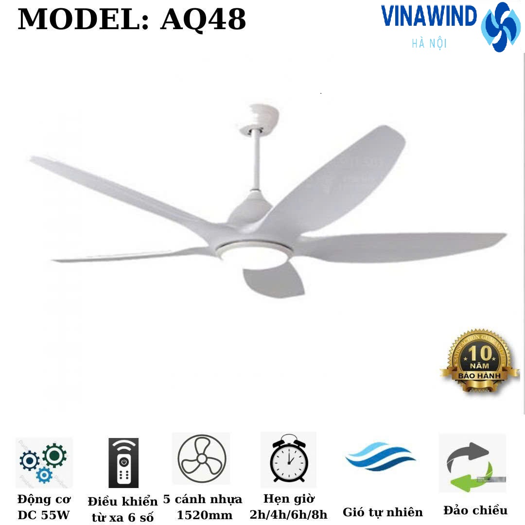 Quạt trần trang trí có đèn AQ-48
