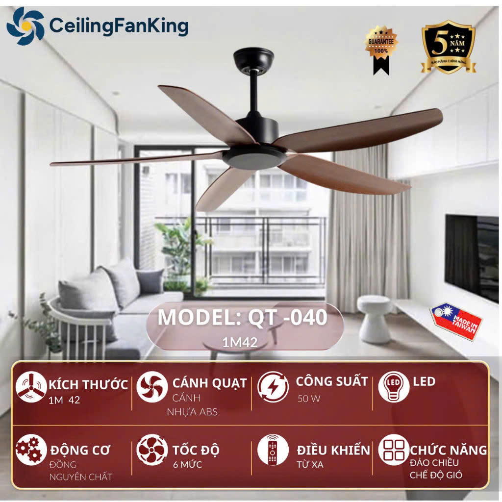 Quạt trần trang trí phòng khách QT-40