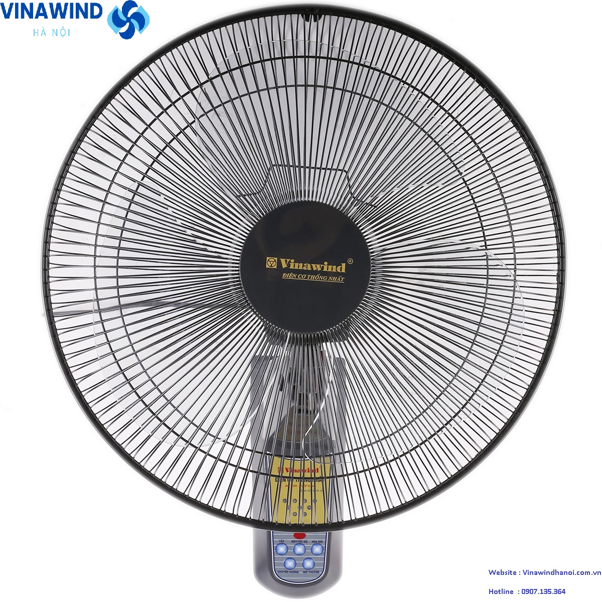 Quạt treo tường vinawind QTT-400X-HD điều khiển từ xa sải cánh 40cm