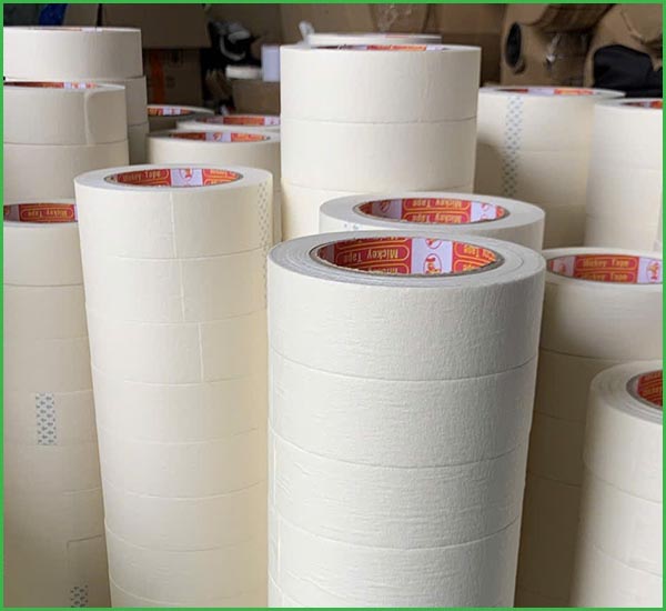Băng dính giấy màu trắng bản rộng