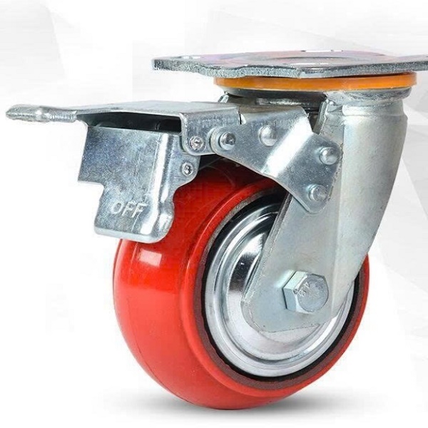 Bánh xe đẩy đường kính 125mm xoay khóa kép